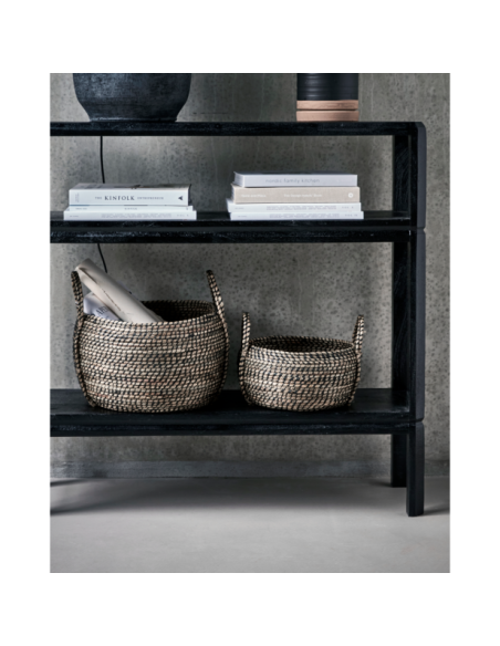 Cestas de almacenaje, HDDistra, Negro / Natural - House Doctor