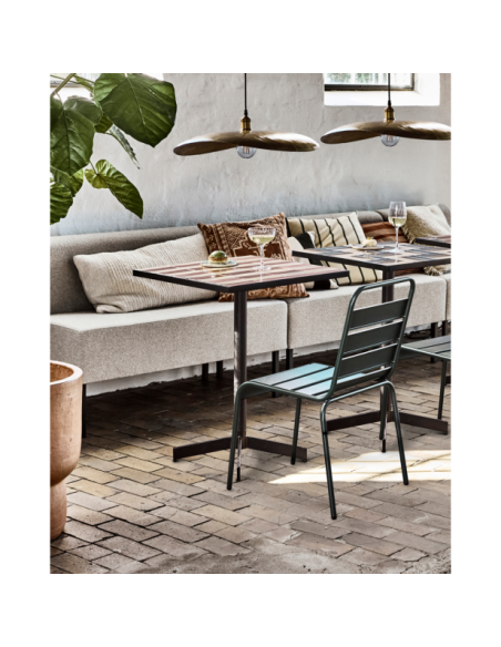 Mesa de Comedor, HDStripe, Rosa empolvado / Beige - House Doctor