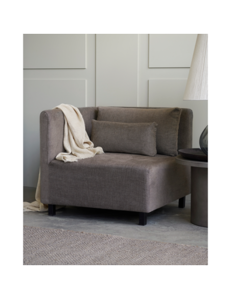 Sofá, sección de esquina, HDHazel Night, Gris / Marrón - House Doctor