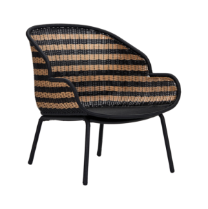 Sillón lounge, HDHapur, Natural / Negro - House Doctor