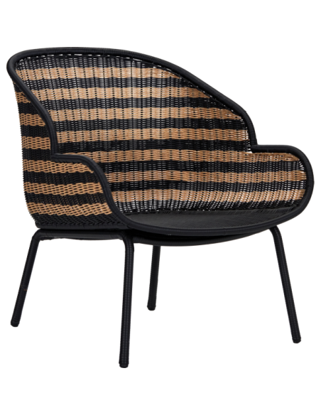 Sillón lounge, HDHapur, Natural / Negro - House Doctor