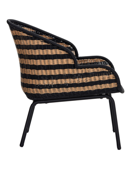 Sillón lounge, HDHapur, Natural / Negro - House Doctor