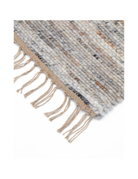 Alfombra HAFI 250x250 cm, Gris / Marrón - House Doctor