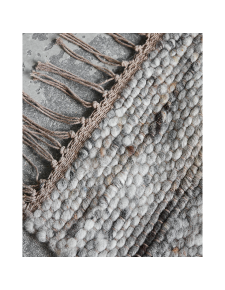 Alfombra HAFI 250x250 cm, Gris / Marrón - House Doctor