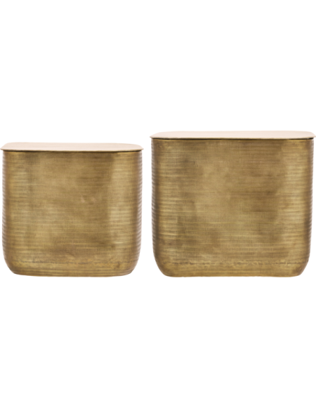 Mesa Auxiliar, HDCajas / con almacenaje, Dorado - House Doctor