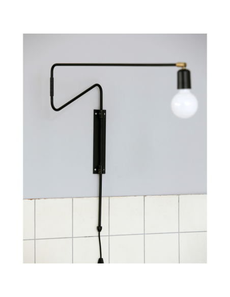 Lámpara de pared, HDSwing, Negro - House Doctor