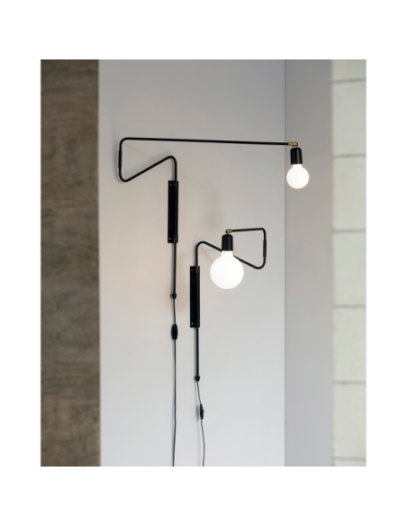 Lámpara de pared, HDSwing, Negro - House Doctor