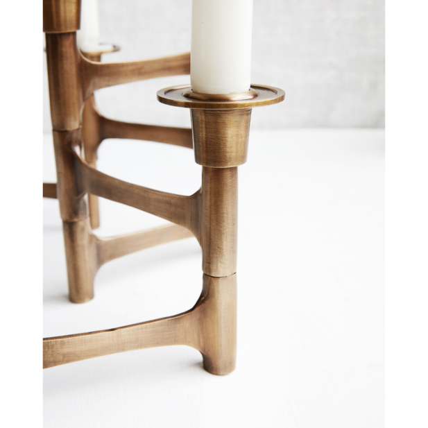 Soporte para 6 velas, HDMove, Latón -...