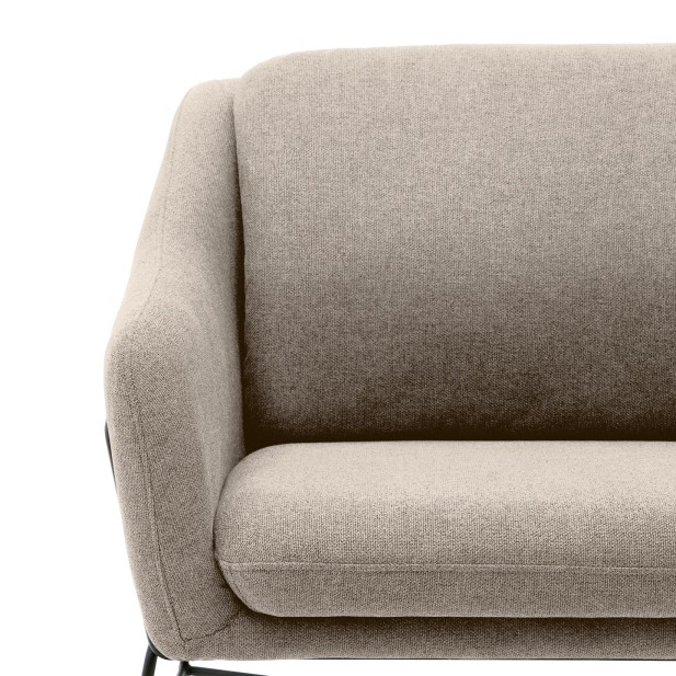 Sofá Brida 2 plazas beige 128 cm -... Sofá Brida 2 plazas beige 128 cm -...