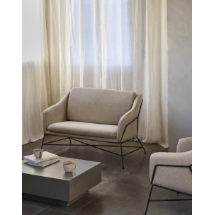 Sofá Brida 2 plazas beige 128 cm - Kave Home 2
