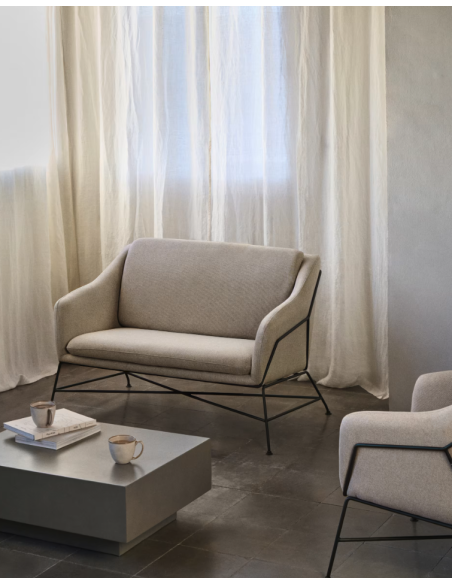 Sofá Brida 2 plazas beige 128 cm - Kave Home