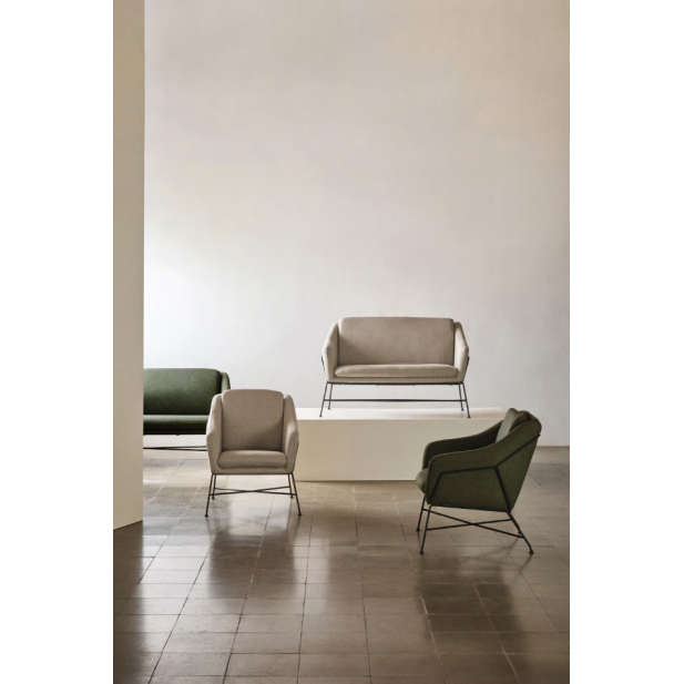 Sofá Brida 2 plazas beige 128 cm -... Sofá Brida 2 plazas beige 128 cm -...