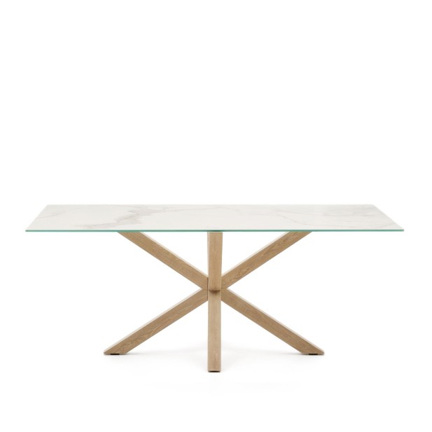 Mesa Argo porcelánico blanco y patas... Mesa Argo porcelánico blanco y patas...