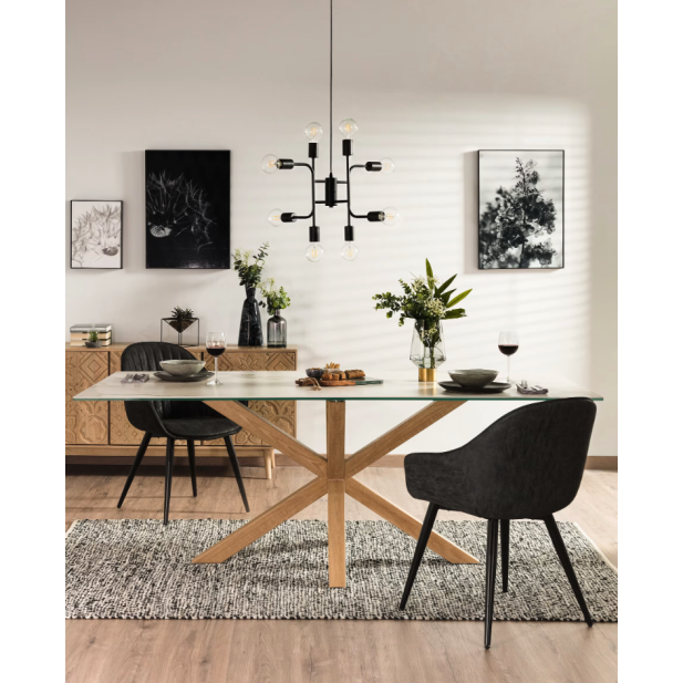 Mesa Argo porcelánico blanco y patas... Mesa Argo porcelánico blanco y patas...