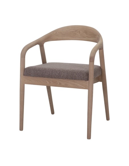 Silla VENETO, Madera Natural / Textil Marrón