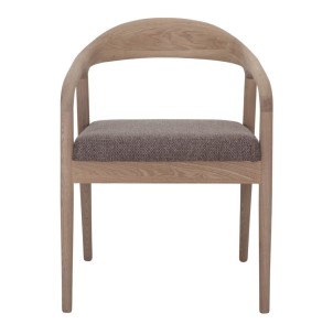 Silla VENETO, Madera Natural / Textil Marrón 2