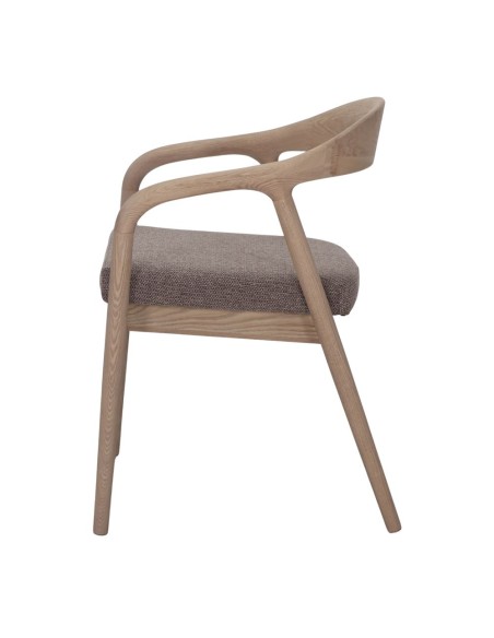 Silla VENETO, Madera Natural / Textil Marrón