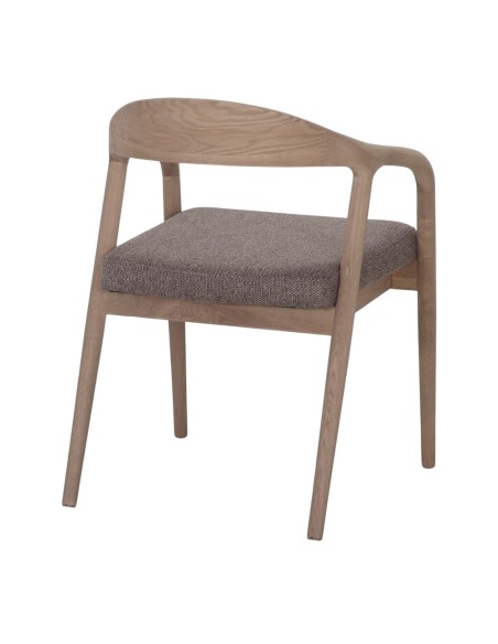 Silla VENETO, Madera Natural / Textil Marrón