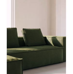 Cojín Blok de pana gruesa verde 50 x 60 cm - Kave Home 2