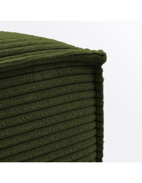 Reposapiés Blok de pana gruesa verde 90 x 74 cm FSC Mix Credit - Kave Home