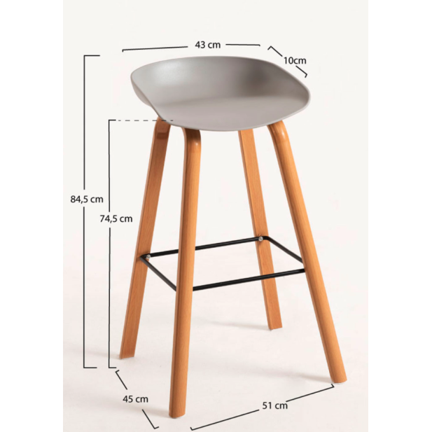 Taburete Alto MÅNEFRI 74 cm, Plástico... Taburete Alto MÅNEFRI 74 cm, Plástico...