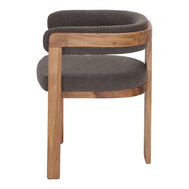 Silla de madera NALDO textil marrón