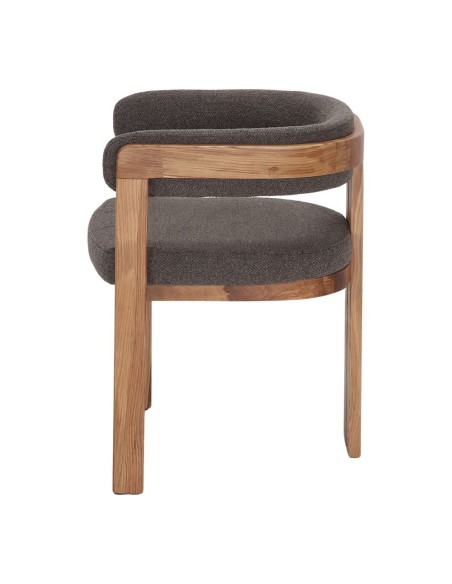 Silla de madera NALDO textil marrón