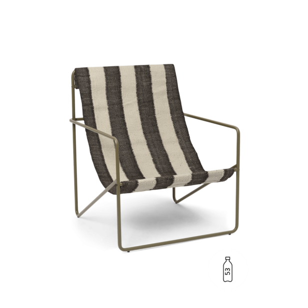 Sillón DESERT - Oliva / Blanco Roto / Choco - Ferm Living; 1104269107