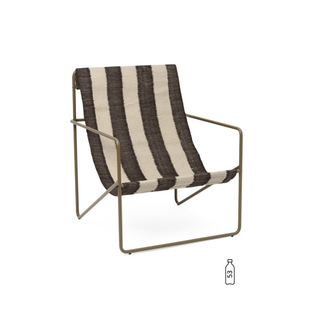 Sillón DESERT - Oliva / Blanco Roto / Choco - Ferm Living; 1104269107