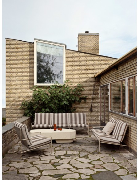 Sofá 3 Plazas DESERT RAYAS - Cachemira / Chocolate - Ferm Living