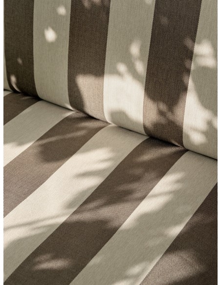 Sofá 3 Plazas DESERT RAYAS - Negro / Chocolate - Ferm Living