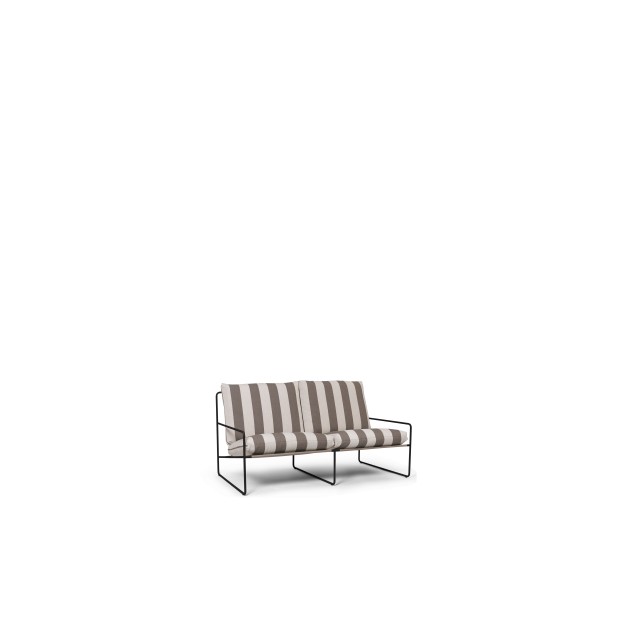 Sofá 2 Plazas DESERT RAYAS - Negro / Choco - Ferm Living; 1104267297