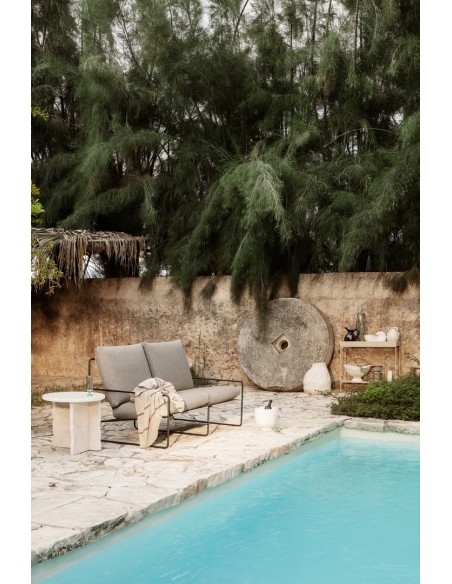 Sofá 2 Plazas DESERT DOLCE - Negro / Arena Oscura - Ferm Living