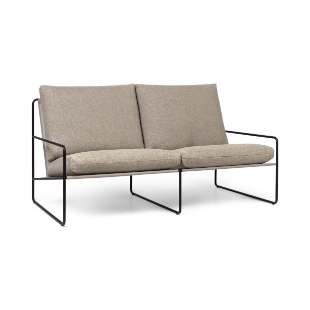 Sofá 2 Plazas DESERT DOLCE - Negro / Arena - Ferm Living; 1104265434