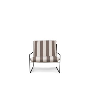 Sofá 1 Plaza DESERT RAYAS - Negro / Chocolate - Ferm Living 1104267295 2