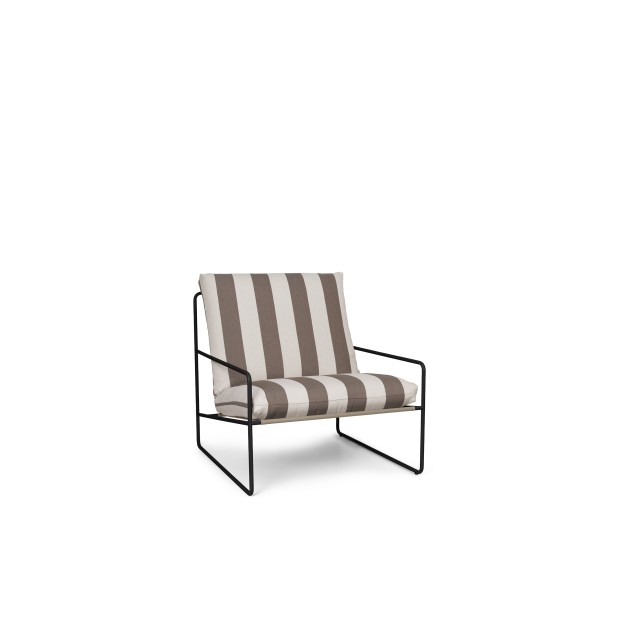 Sofá 1 Plaza DESERT RAYAS - Negro / Chocolate - Ferm Living 1104267295