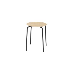Taburete HERMAN - Roble Blanco / Metal Negro - Ferm Living; 100073210