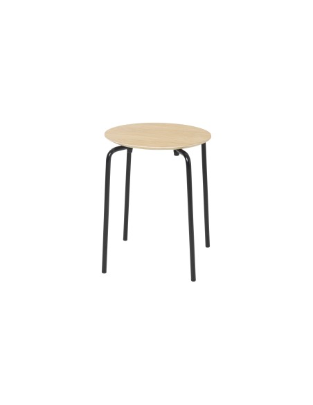 Taburete HERMAN - Roble Blanco / Metal Negro - Ferm Living; 100073210