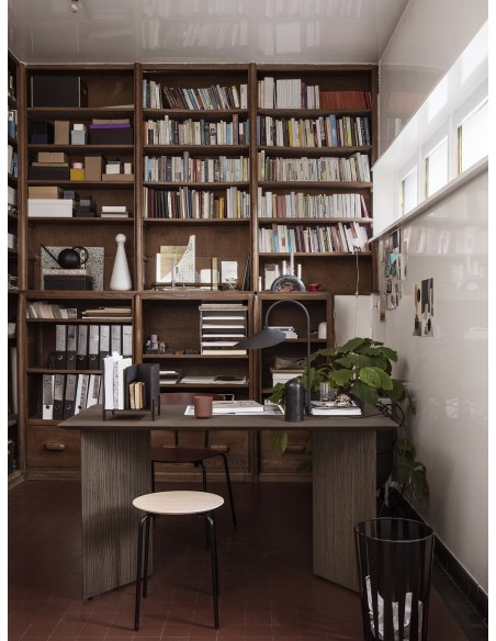 Taburete HERMAN, Roble Blanco / Metal Negro - Ferm Living