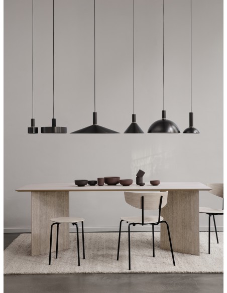 Silla de Comedor HERMAN, Roble Blanco / Metal Negro - Ferm Living