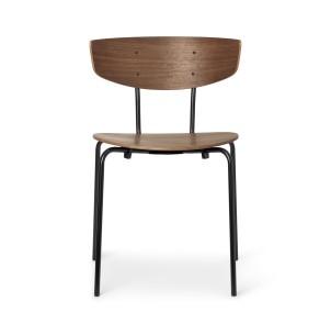 Silla de Comedor HERMAN, Nogal / Metal - Ferm Living; 1104263823