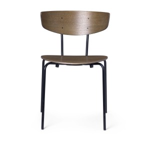 Silla de Comedor HERMAN, Roble Oscuro / Metal - Ferm Living; 100006114