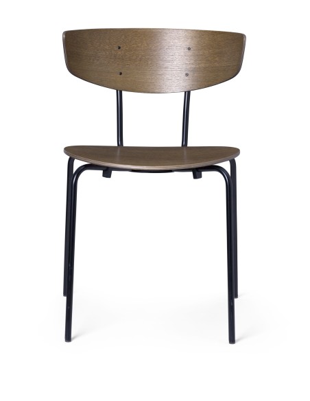 Silla de Comedor HERMAN, Roble Oscuro / Metal - Ferm Living; 100006114
