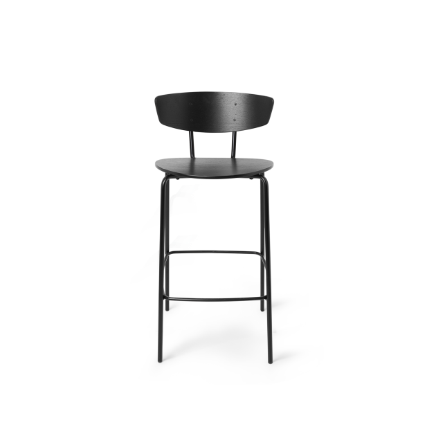 Taburete HERMAN Alto 87 cm, Madera / Metal Negro - Ferm Living; 9420