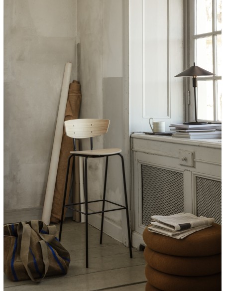 Taburete HERMAN Alto 96 cm, Roble Blanco / Metal - Ferm Living