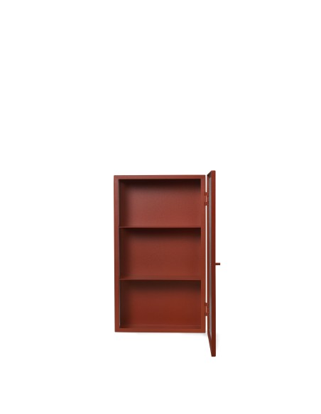 Aparador HAZE, Cristal Estriado / Metal Rojo Óxido - Ferm Living