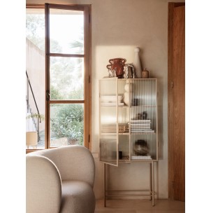 Vitrina HAZE, Cristal Estriado / Metal Beige - Ferm Living; 100569693 2