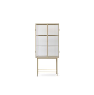 Vitrina HAZE, Cristal Estriado / Metal Beige - Ferm Living; 100569693