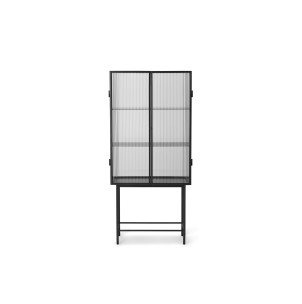 Vitrina HAZE, Cristal Estriado / Metal Negro - Ferm Living; 1104263106