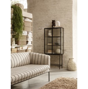 Vitrina HAZE, Cristal Estriado / Metal Negro - Ferm Living; 1104263106 2